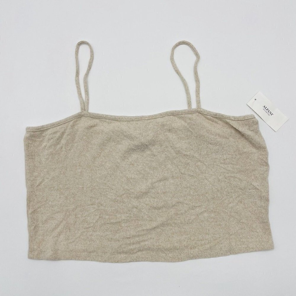 Alfani Womens Size‎ XXL Cropped Ultra-Soft Pajama Tank Top in Oatmeal $35 1601